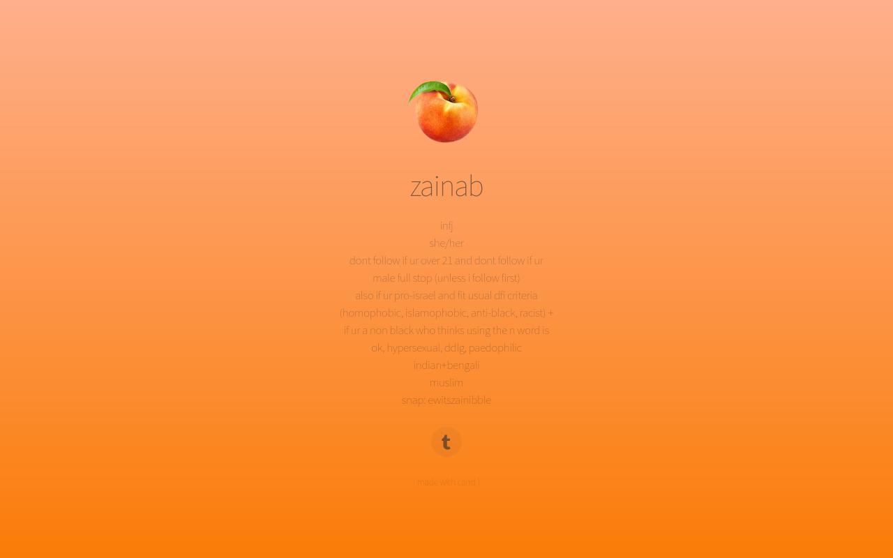 Carrd profile picture for @zainab